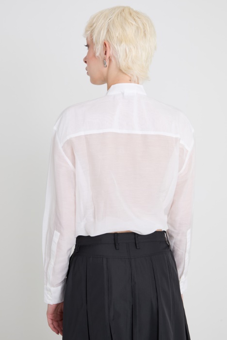 Camicia in cotone e seta