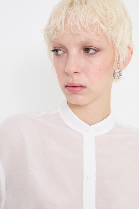 Camicia in cotone e seta