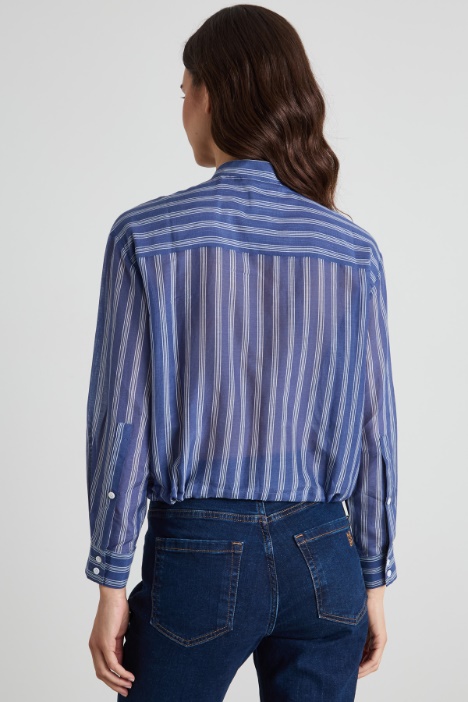 Camisa de algodón y seda