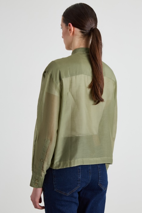 Camicia in cotone e seta