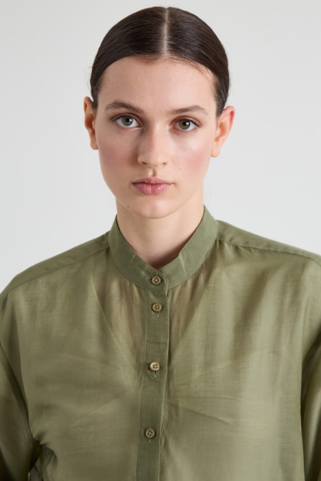 Camicia in cotone e seta