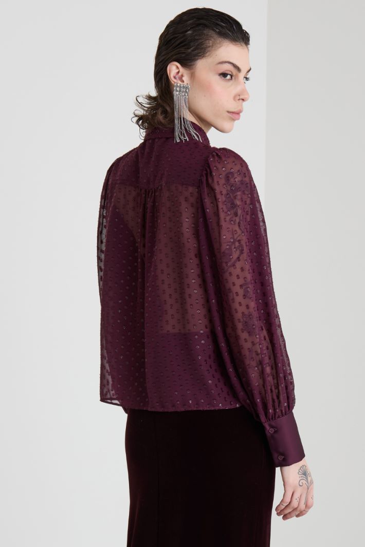 Camicia in chiffon fil coupé Intrend - 2