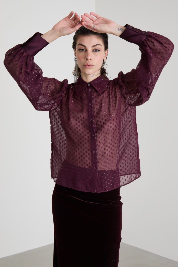 Camicia in chiffon fil coupé Intrend