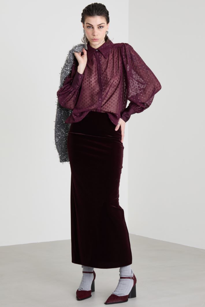 Camicia in chiffon fil coupé Intrend - 3
