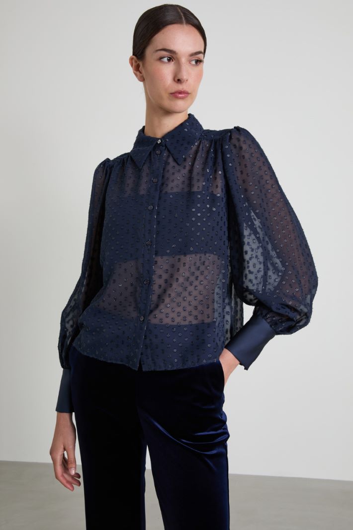 Camicia in chiffon fil coupé Intrend