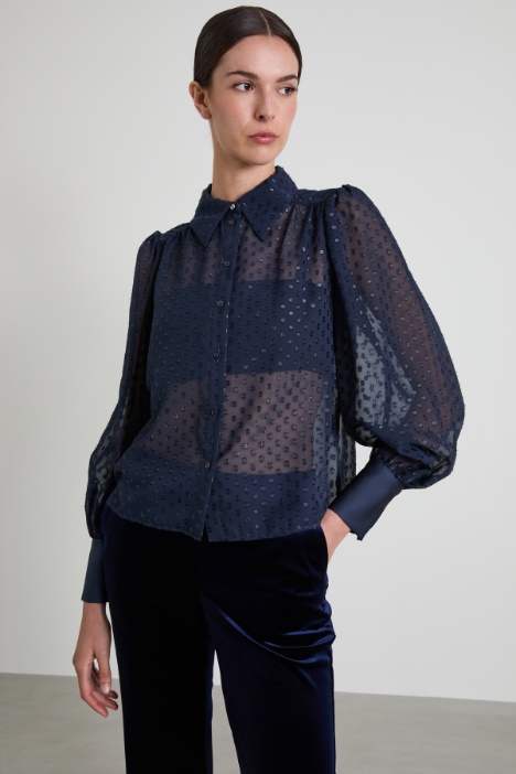 Camicia in chiffon fil coupé Intrend