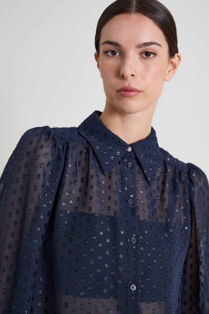 Camicia in chiffon fil coupé Intrend - 4