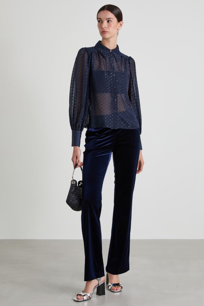 Camicia in chiffon fil coupé Intrend - 3