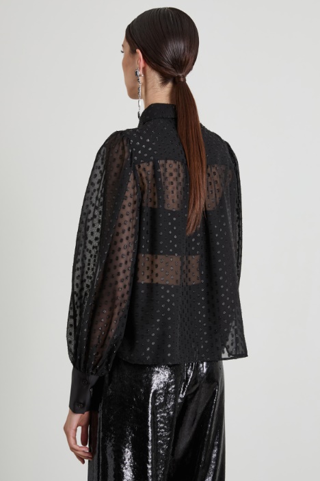 Camicia in chiffon fil coupé