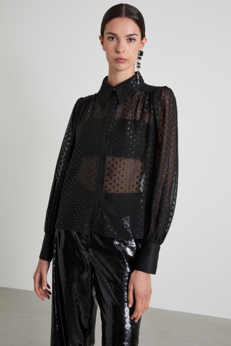 Camicia in chiffon fil coupé Intrend