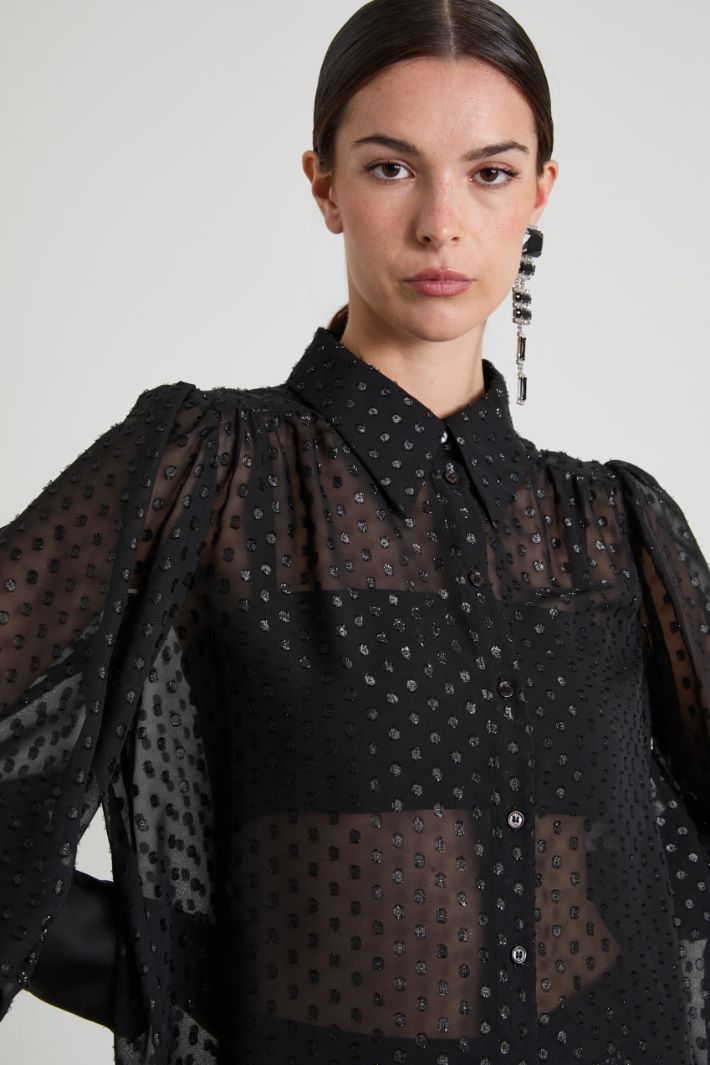 Camicia in chiffon fil coupé Intrend - 4