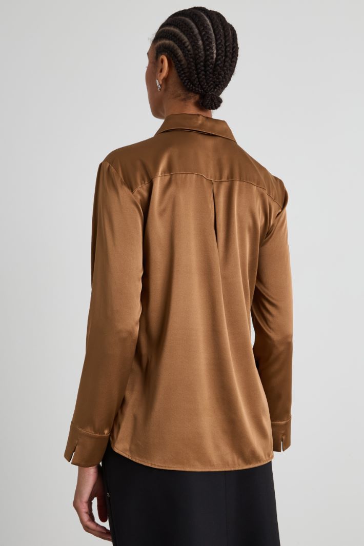 Camicia in raso di seta Intrend - 2