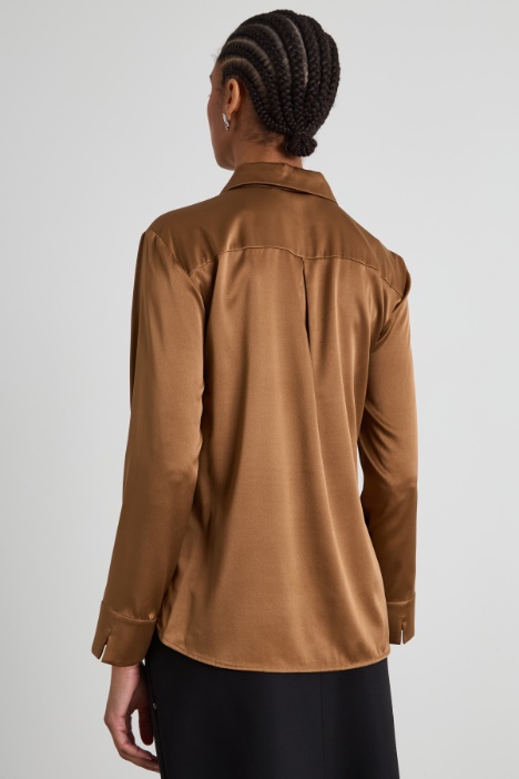 Camicia in raso di seta