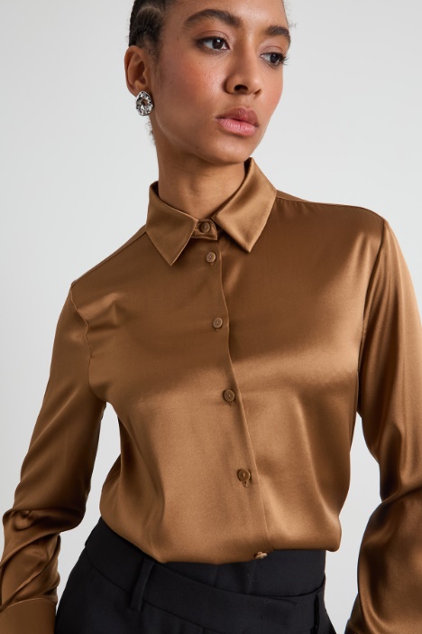 Camicia in raso di seta