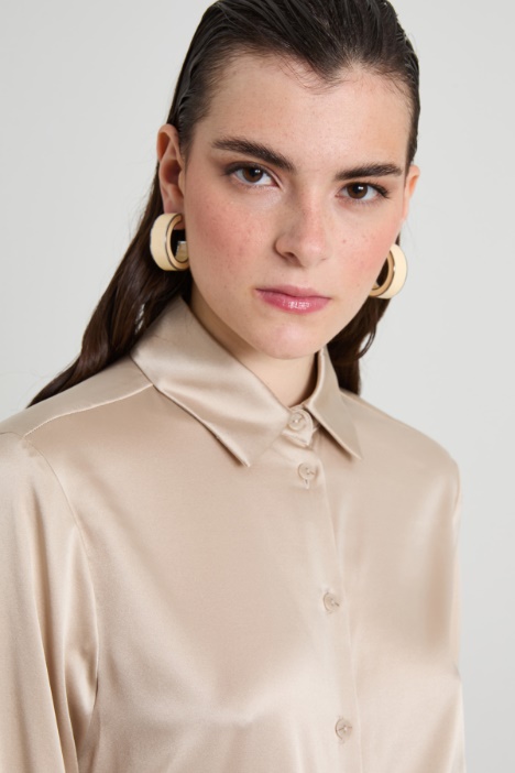 Camicia in raso di seta
