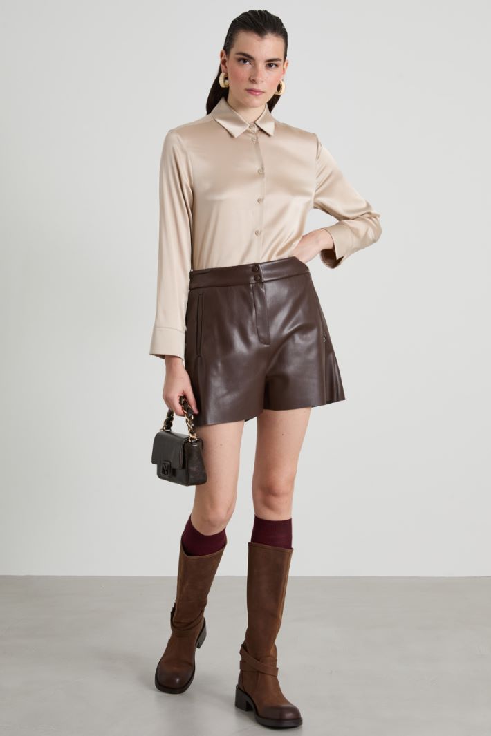 Camicia in raso di seta Intrend - 3