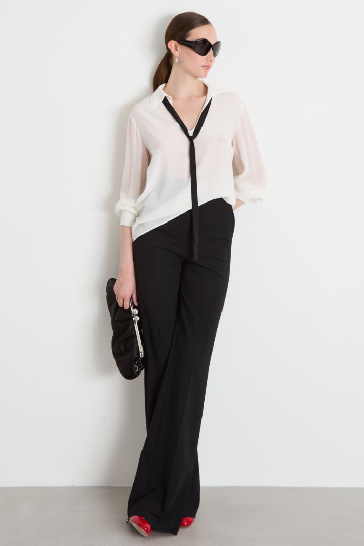 Blusa in seta con fusciacca Intrend - 3