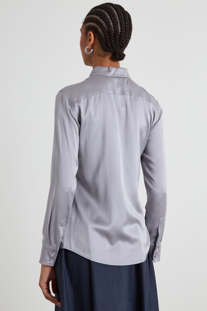 Camicia in raso di seta Intrend - 2