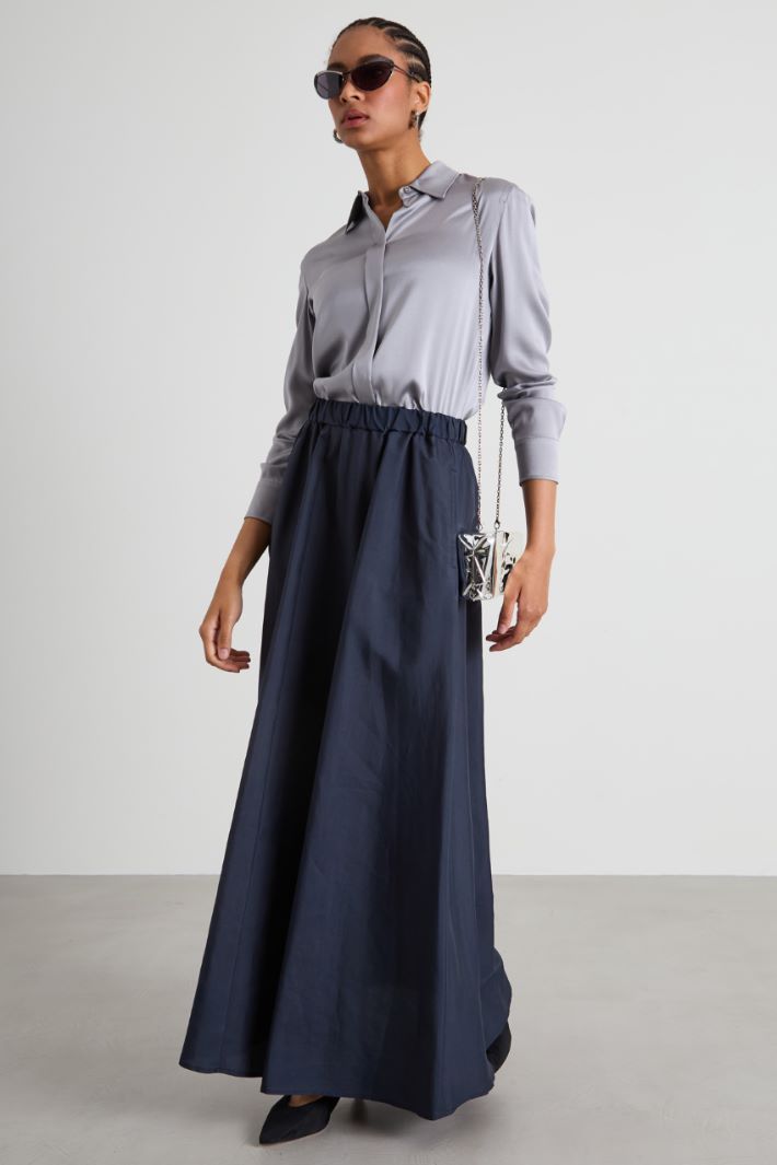 Camicia in raso di seta Intrend - 3
