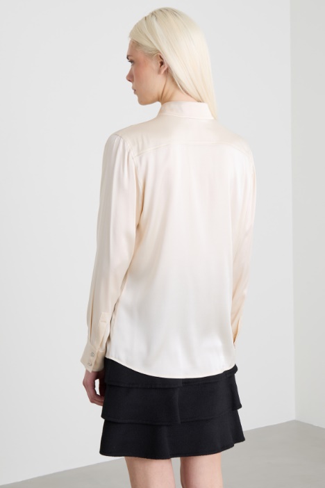 Camicia in raso di seta