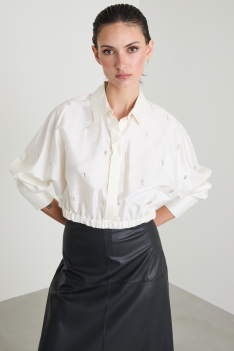 Camicia in shantung di seta Intrend - 2