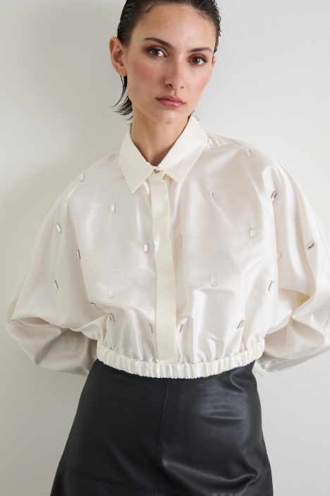 Camicia in shantung di seta