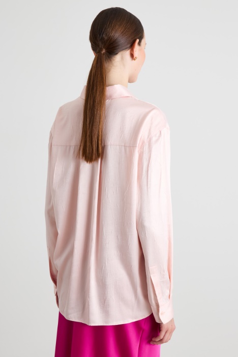 Camicia in raso con stampa