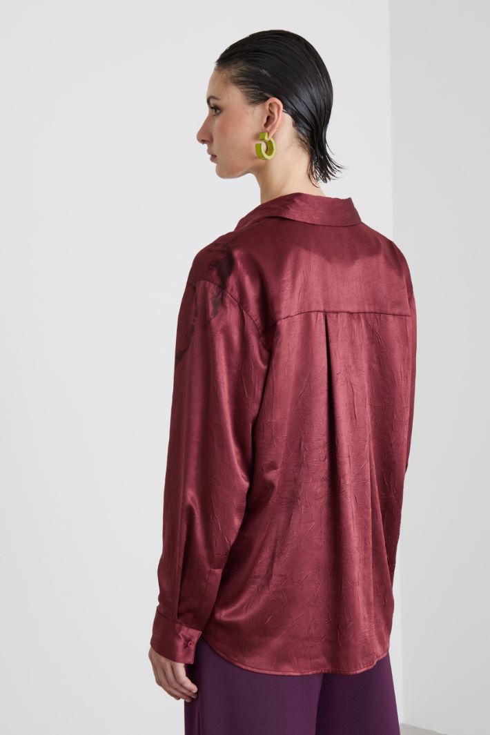 Camicia in raso con stampa Intrend - 2