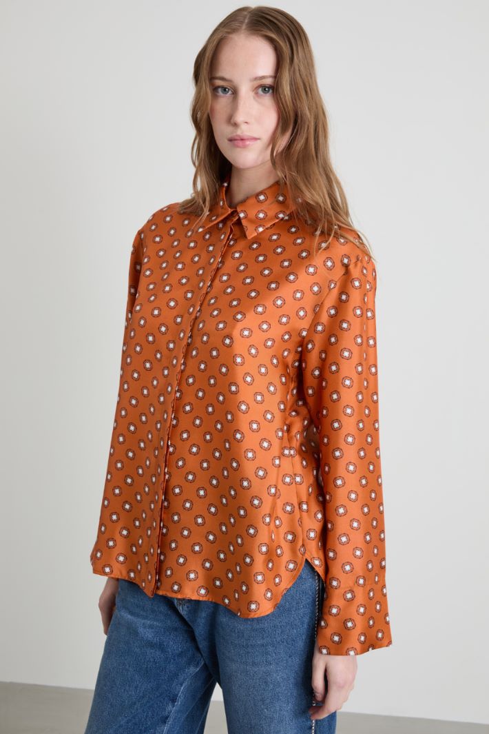 Camicia in twill di seta Intrend