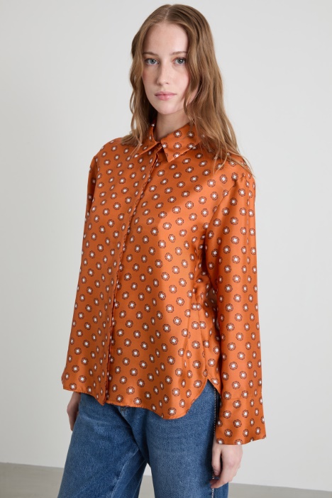 Camicia in twill di seta Intrend
