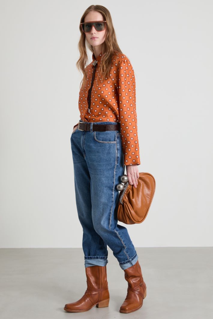 Camicia in twill di seta Intrend - 3