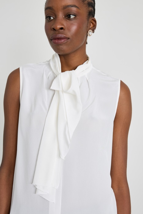 Top in crépe de chine