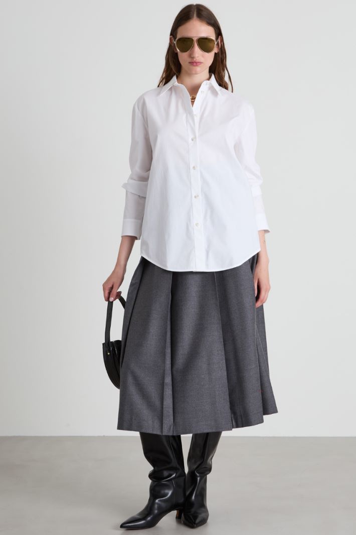 Camicia in popeline di cotone Intrend - 3