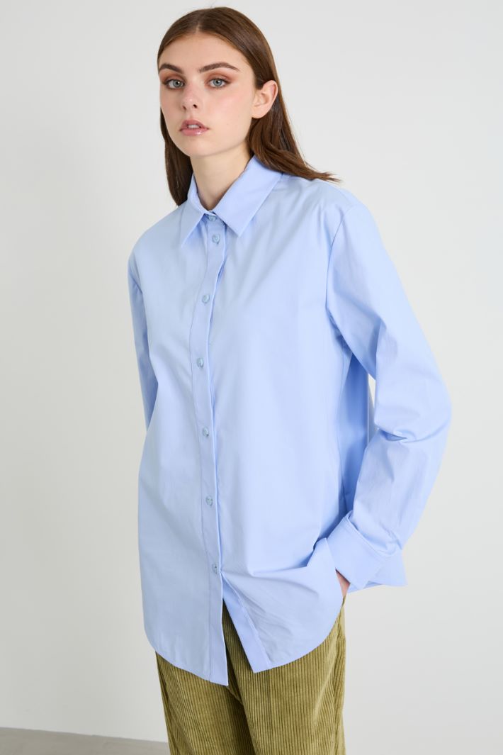 Camicia in popeline di cotone Intrend