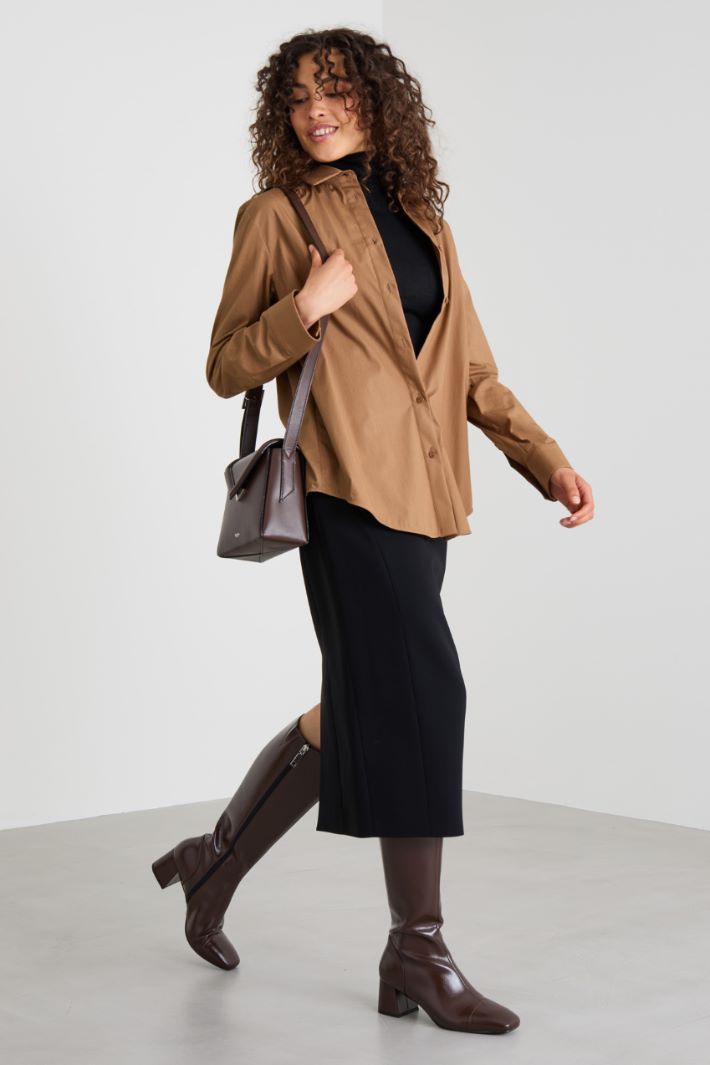 Camicia in popeline di cotone Intrend - 3