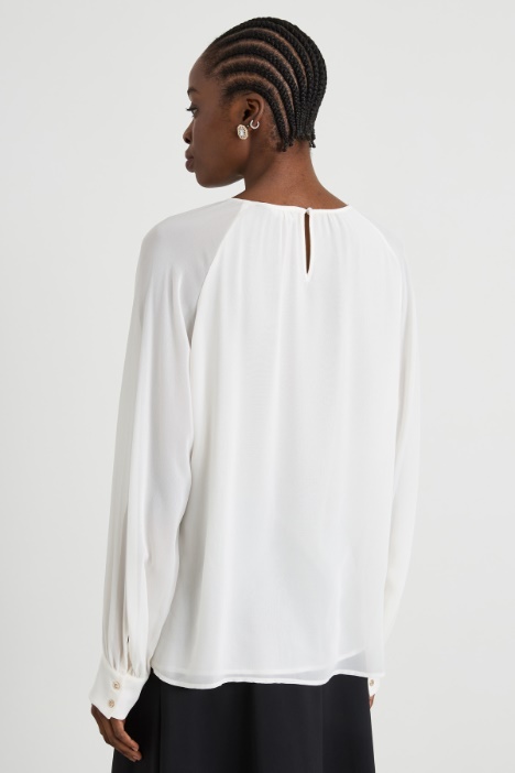 Blusa in georgette di pura seta