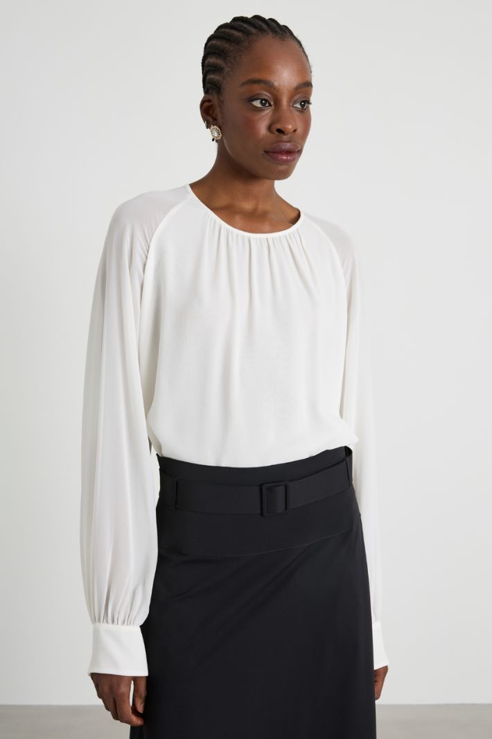 Blusa in georgette di pura seta Intrend