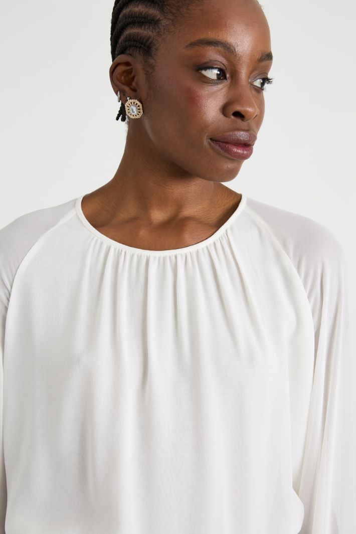 Blusa in georgette di pura seta Intrend - 4