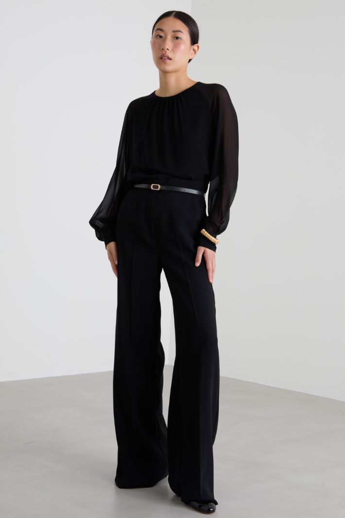 Blusa in georgette di pura seta Intrend - 3