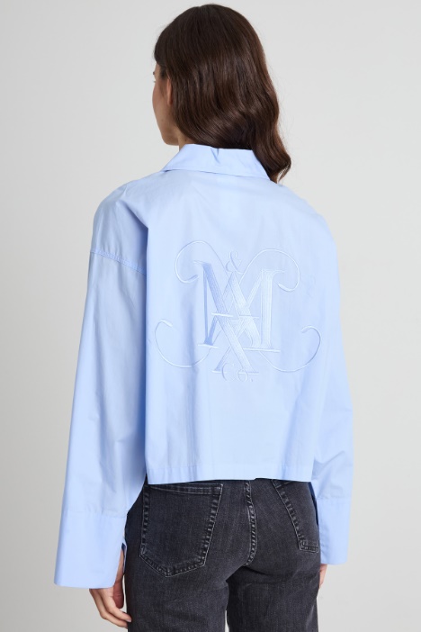 Camicia cropped con ricamo