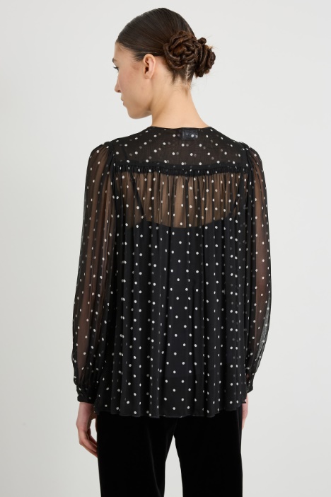 Blusa in creponne di viscosa