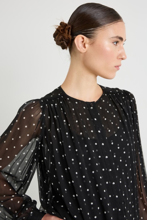 Blusa in creponne di viscosa