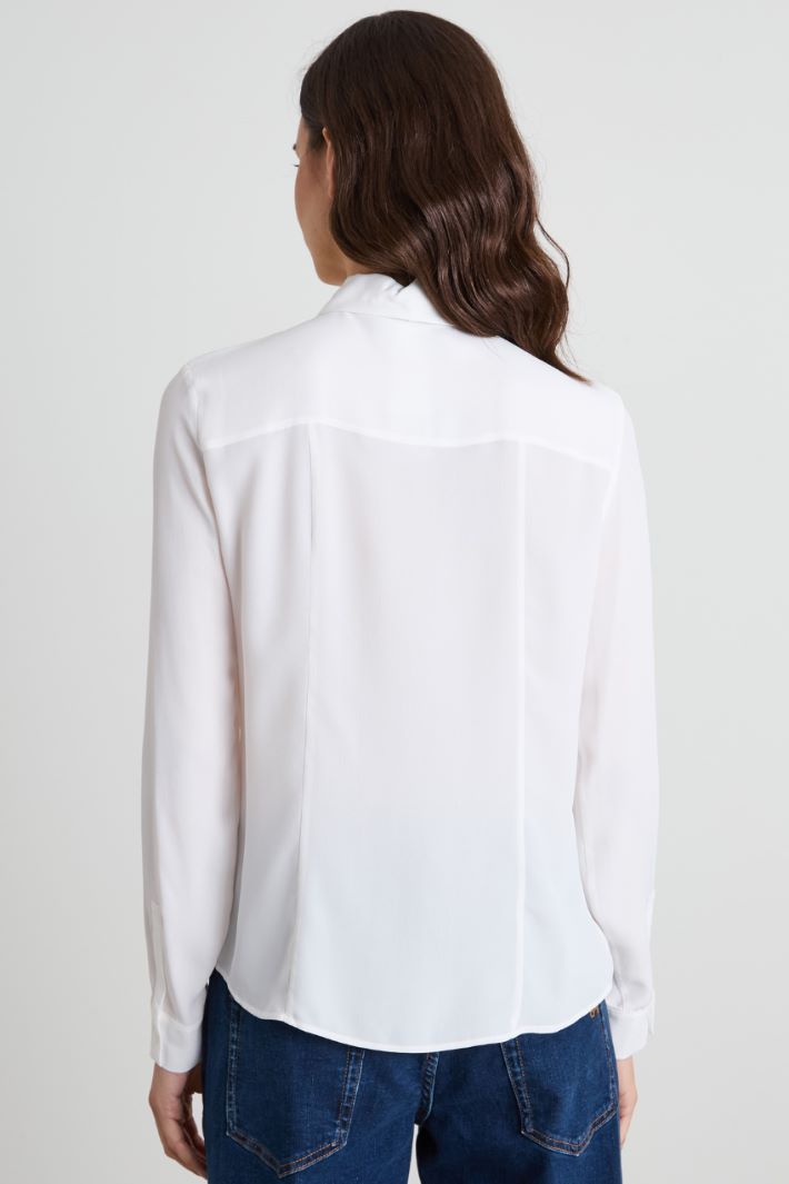 Camicia in crépe de chine Intrend - 2