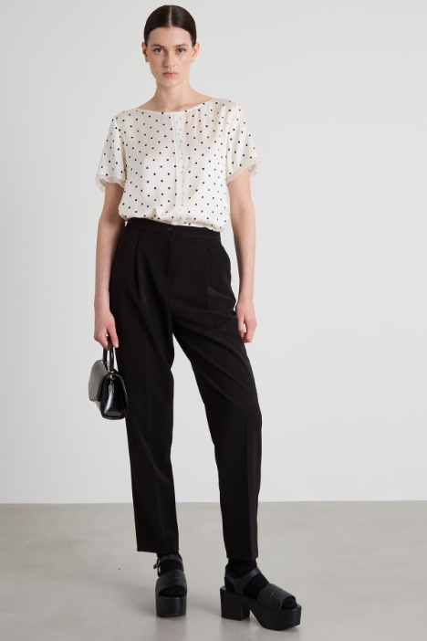 Blusa de satén y crepé Intrend
