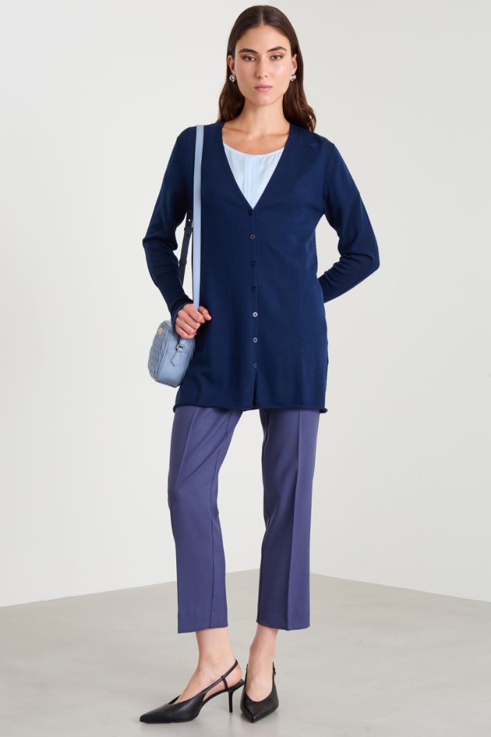 Blusa in raso e crépon Intrend - 3