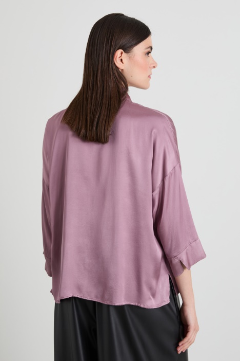 Camicia in raso fluido