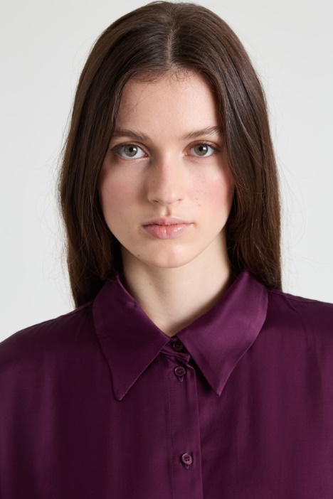 Camisa de satén fluida