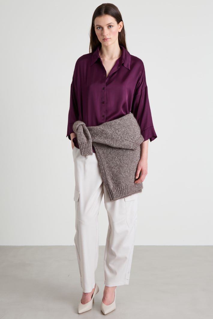 Camicia in raso fluido Intrend - 3