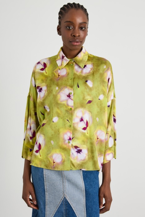 Camicia in raso fluido