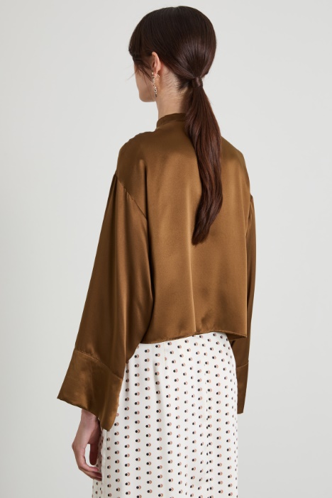 Blusa in raso di seta